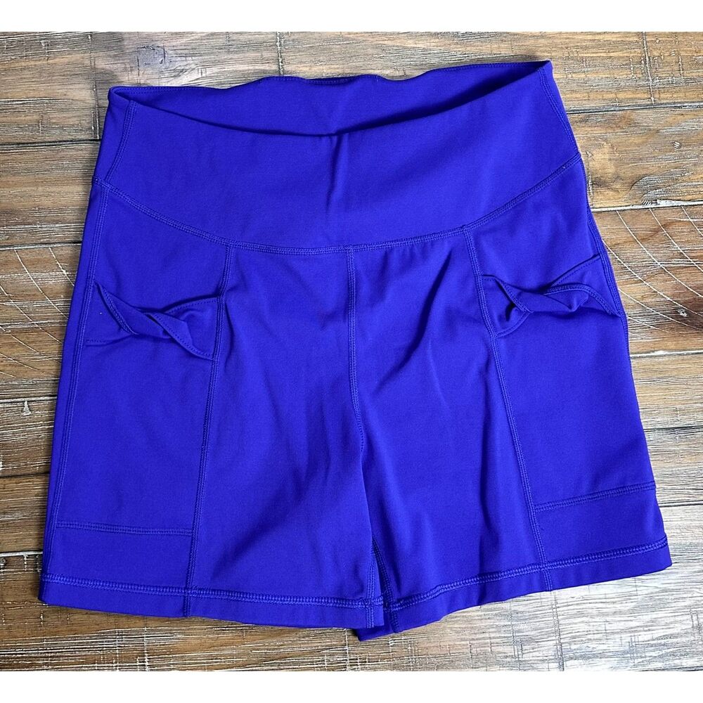 Free People Movement Women's Purple High Rise Biker Shorts Yoga Athletic Stretch